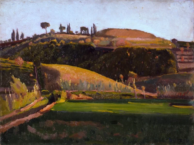 1881-Giulio Cesare Vinzio - Campagna toscana